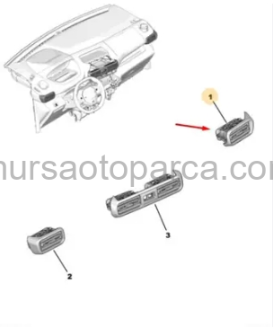 Combo E Havalandırma Muzulu Sağ Krom 19- 95526966