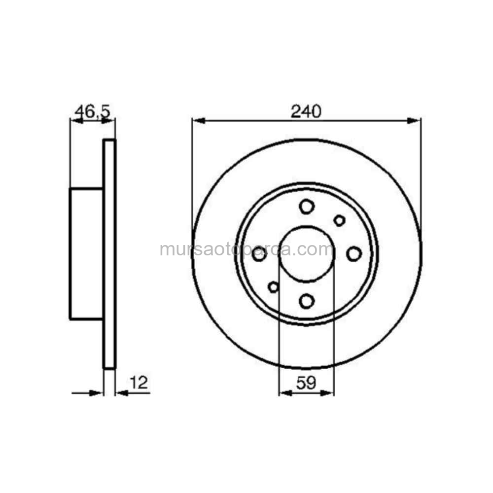 Uno Fren Diski Ön 240.5 Mm Adet Fiyat Düz 85- 71738423 