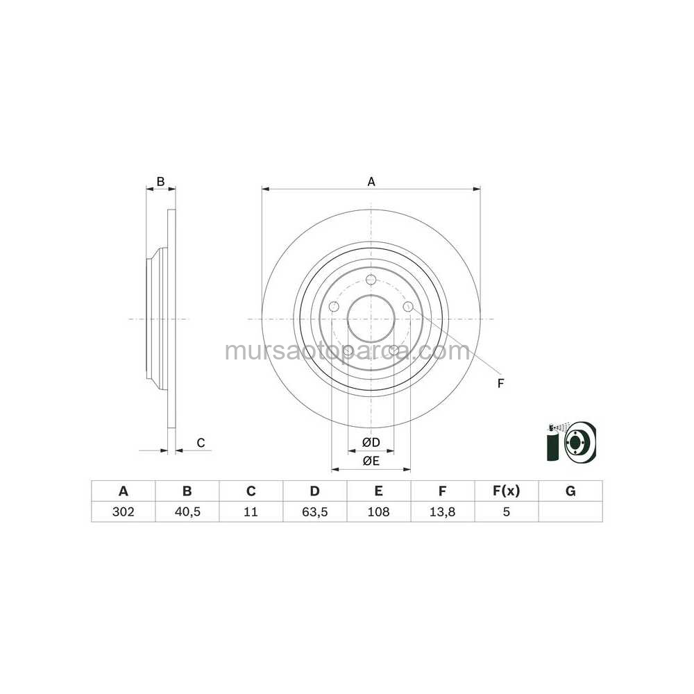 Focus Arka Fren Diski Dış Cap 302 Mm Adet 18- Jx61 2A315 Bea 