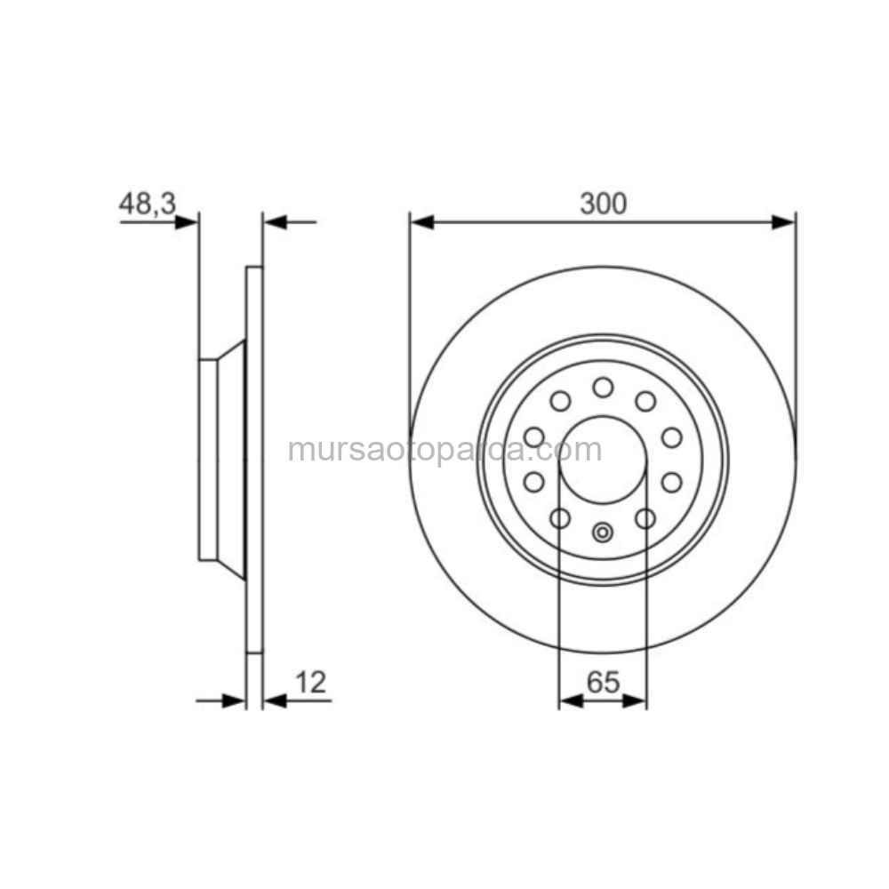 Passat-Arteon-Tiguan Fren Diski Arka Df6504 Adet Fiyat 15- 3Q0615601 