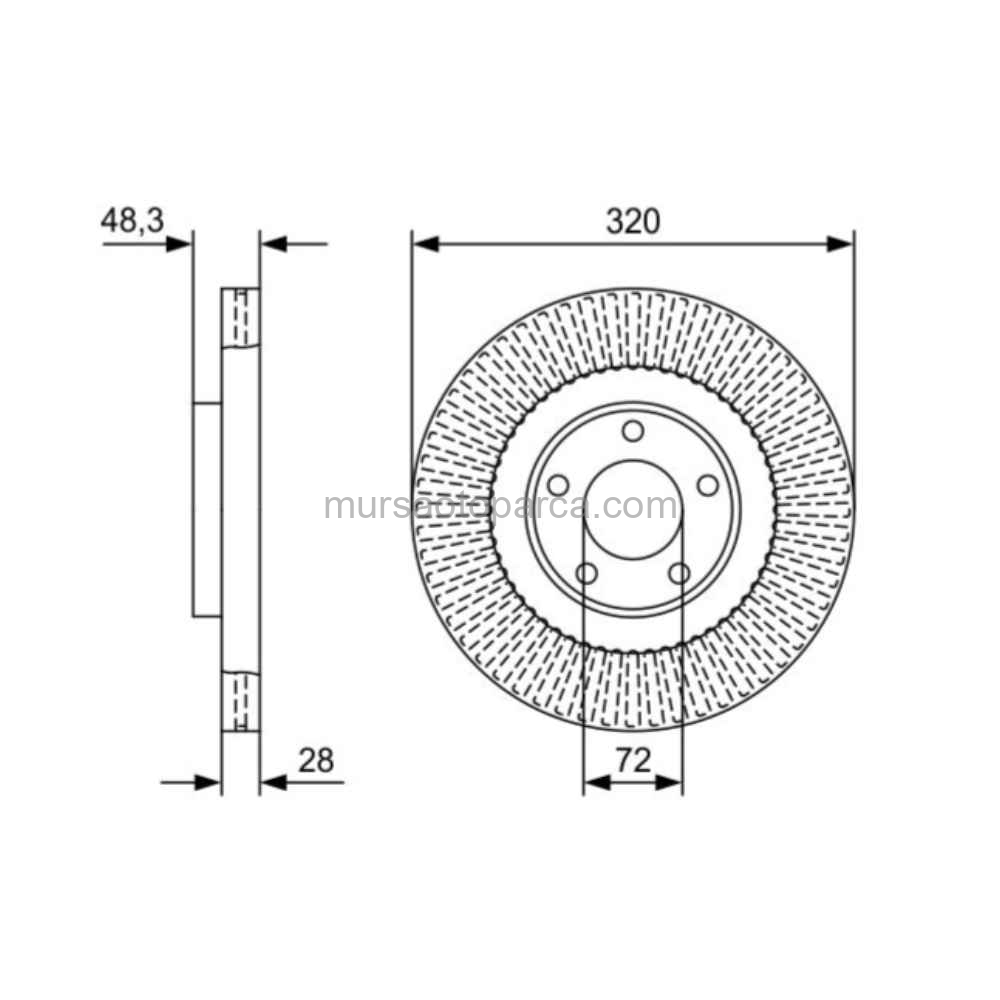 Lıncoln Cx9 Tb Fren Diski Ön 07- 7T4Z 1125 Aa 