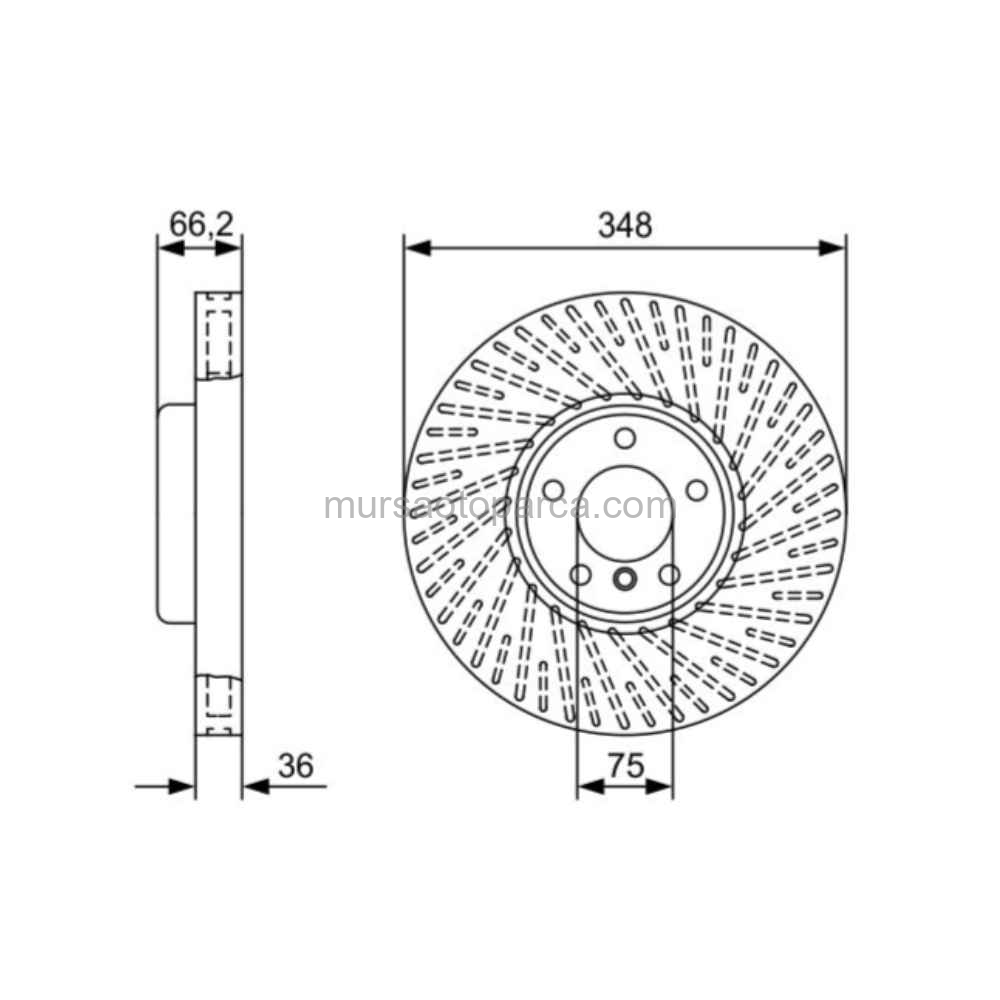 F06-F07-F10-F10 Lcı-F11-F11 Fren Diski Ön Sağ 10-17 34116785670 