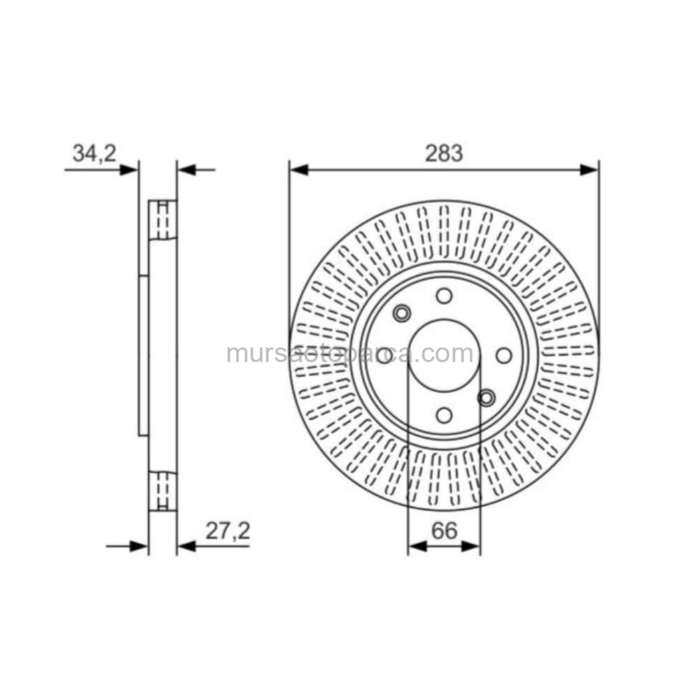 207/307/308/Partner/C4/C5 Fren Diski Ön 02- 1618862780/1606401480 