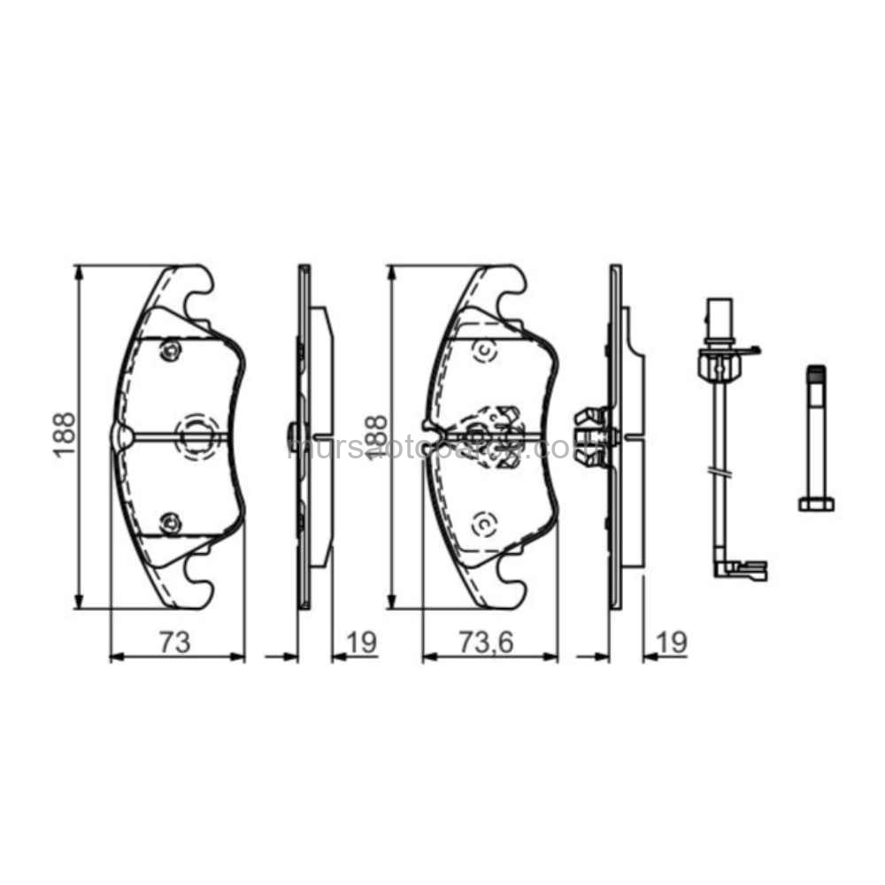 A4-A5-A6-A7-Q5 Fren Balatası Ön Fdb4044/Gdb1768 08- 8K0698151D 