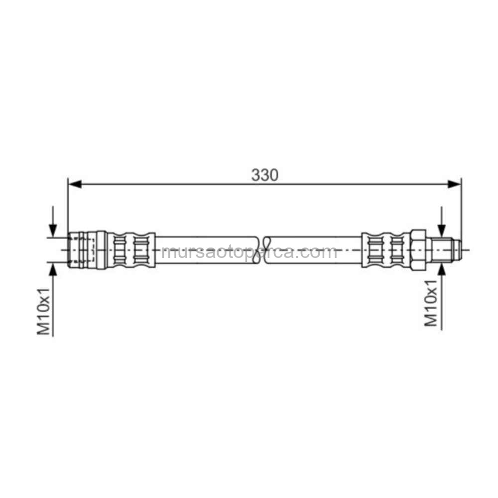 W163 Fren Hortumu Arka 300 Mm 1998-2004 A1634201348