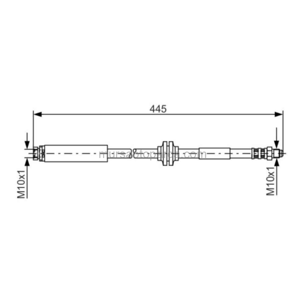Focus/C-Max Fren Hortumu Arka Diskli Tip 04- 3M51 2282 Ed