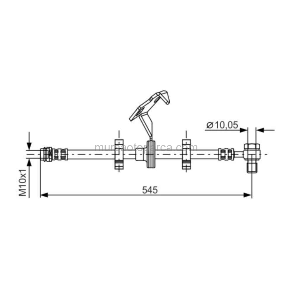 W163 Fren Hortumu Ön Sağ 545 00 Mm 98-04 A1634201948