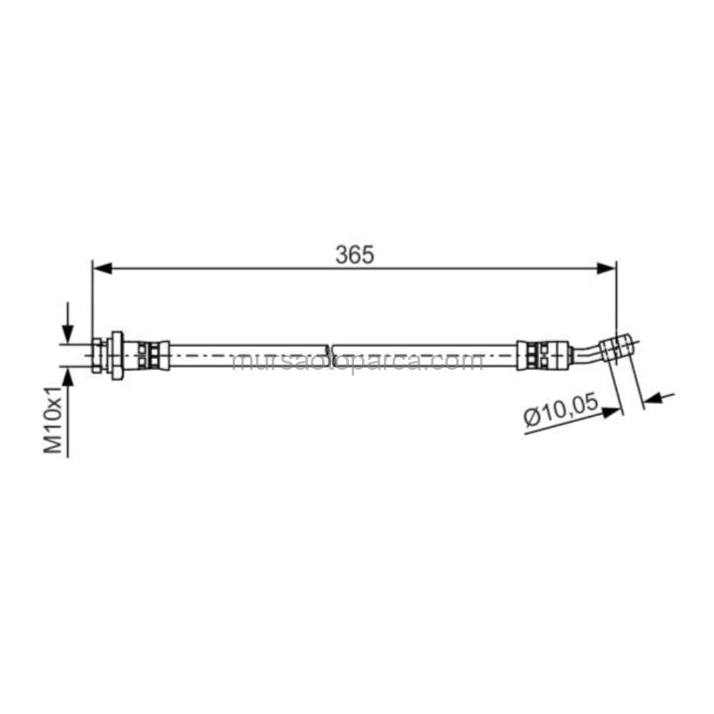 Tucson/Sportage Fren Hortumu Arka Sol 2004- 587372E300 