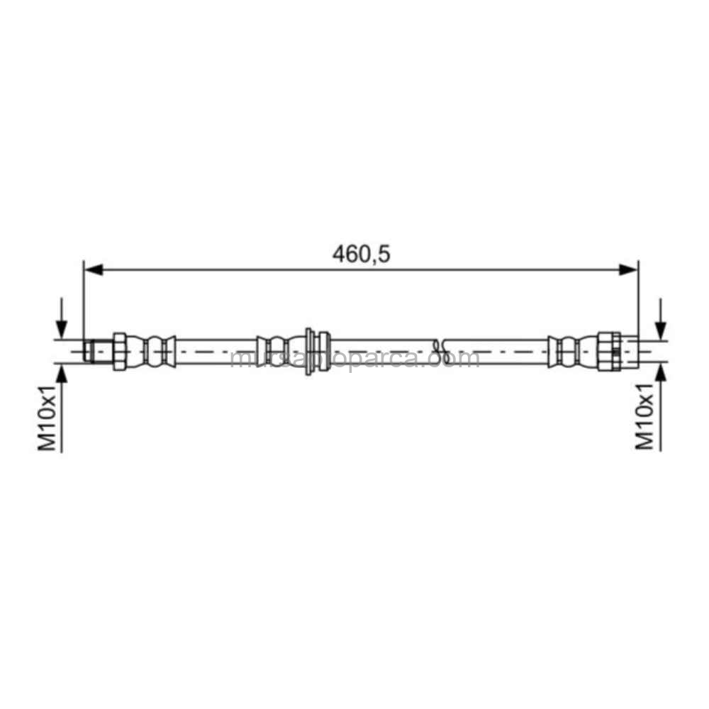 F15-X5 M F85-X6 E71-X6 E72-X6 F16-X6 M F86 Fren Hortumu Arka 07-21 34306887450