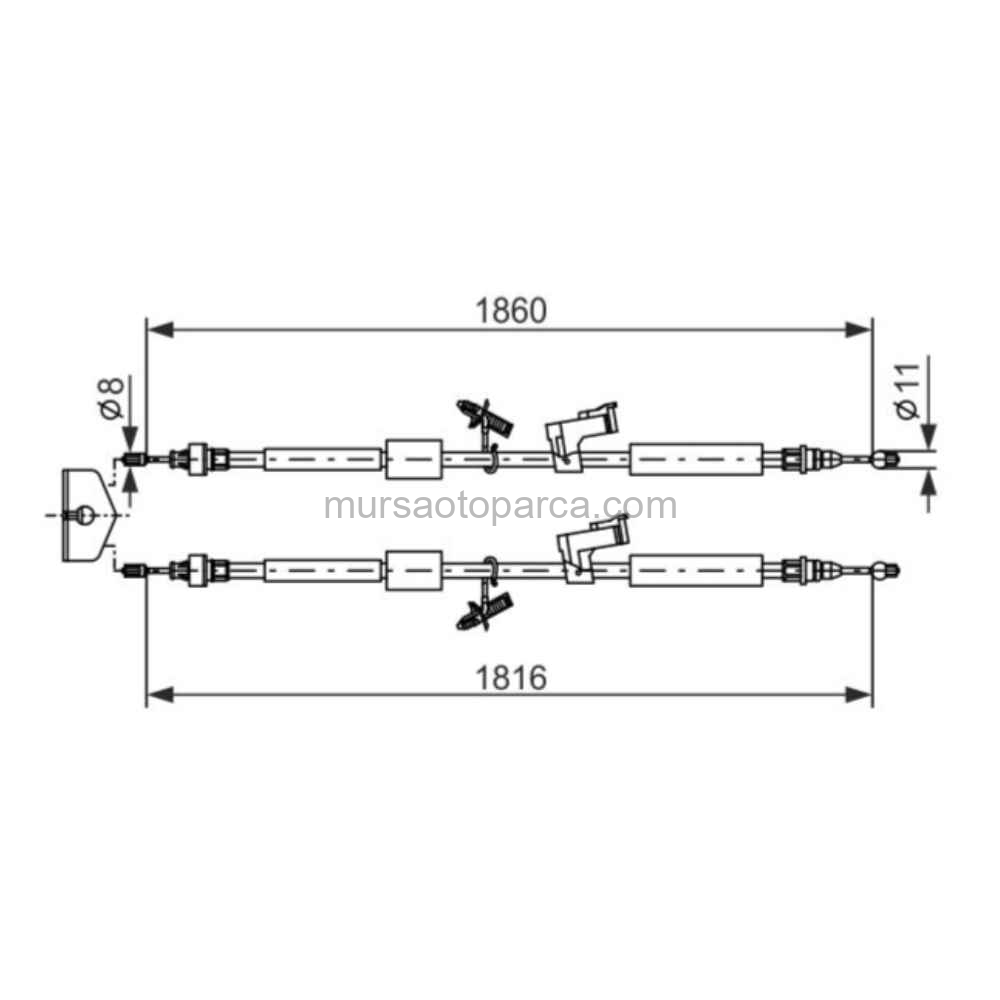 Focus/C-Max El Fren Teli Diskilı Arka Fren 04-11 3M51 2A603 Fc