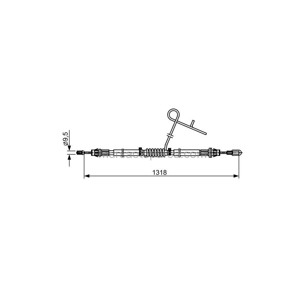 Transit V-362/3 El Fren Teli Arka Sağ Uzun Sase Tek Teker 12- Bk21 2A635 Ag 