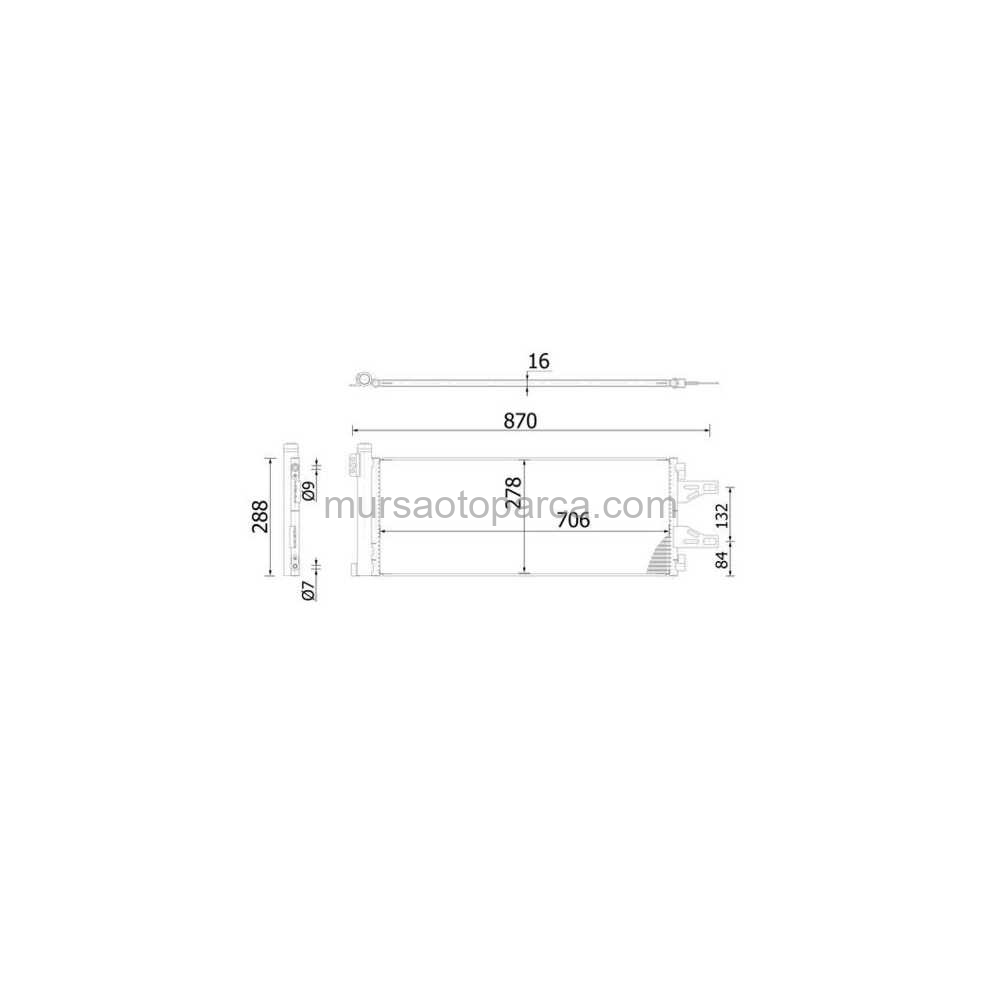 Ducato 3 -Boxer 3 -Jumper 3 Klima Radyatörü 07- 1361235080 /1610161680 
