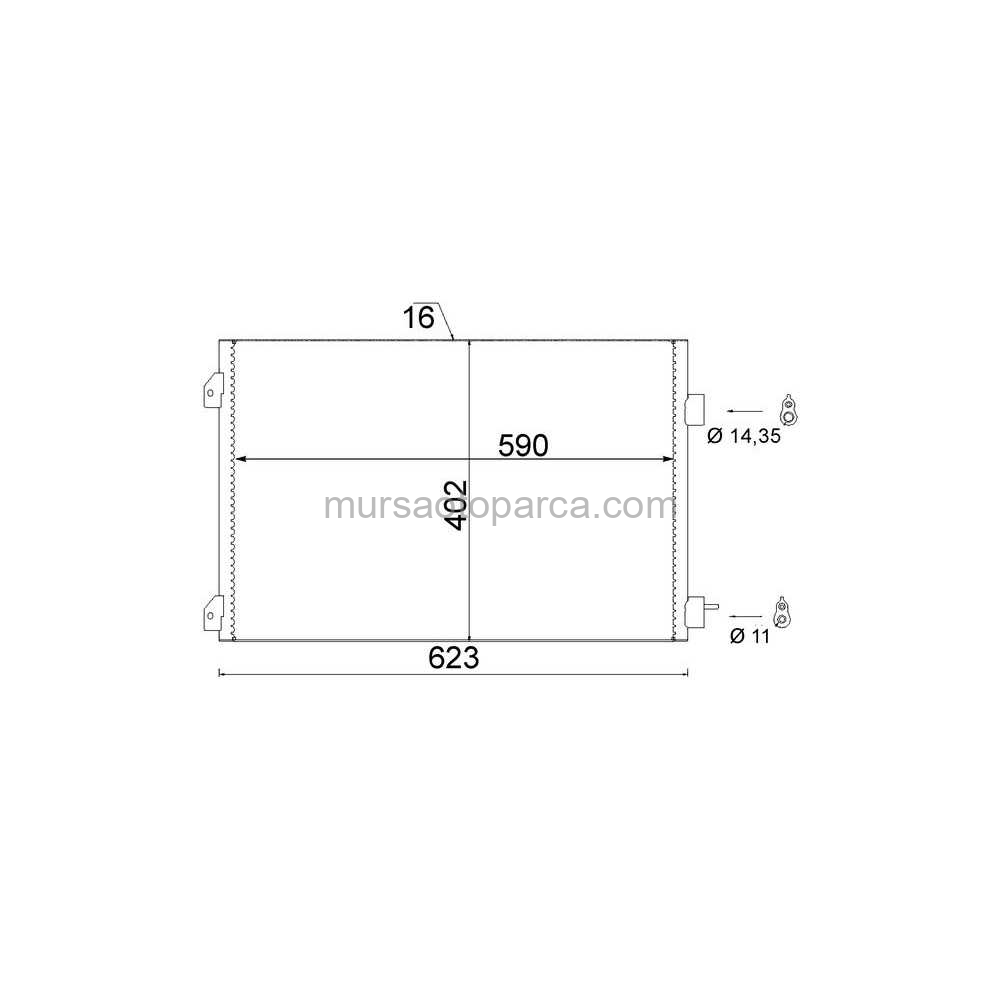 Thalia 2 Lu Klima Radyatörü 08- 8200245598 