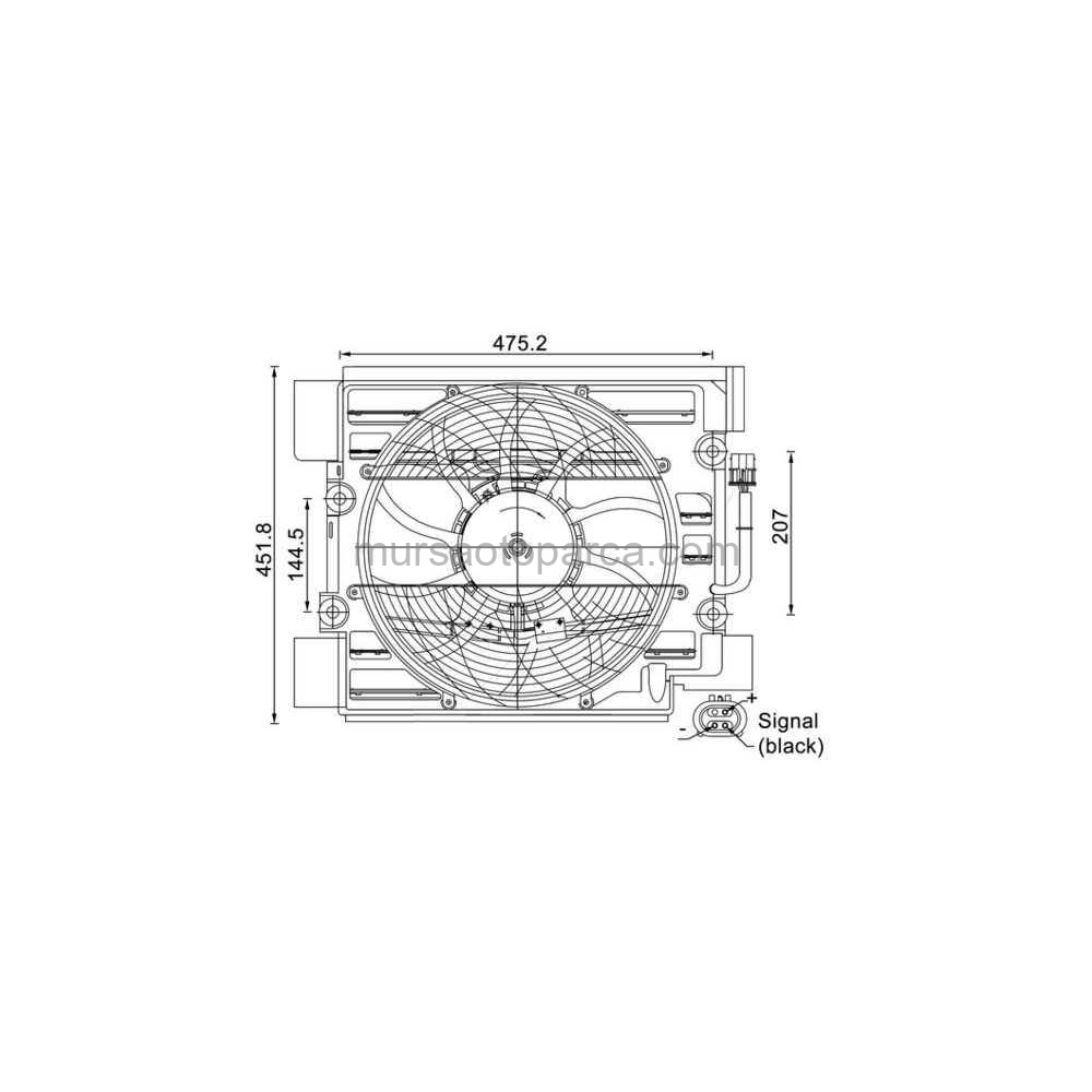 E39 Klima Fan Motoru Komple 99-03 64546921395 