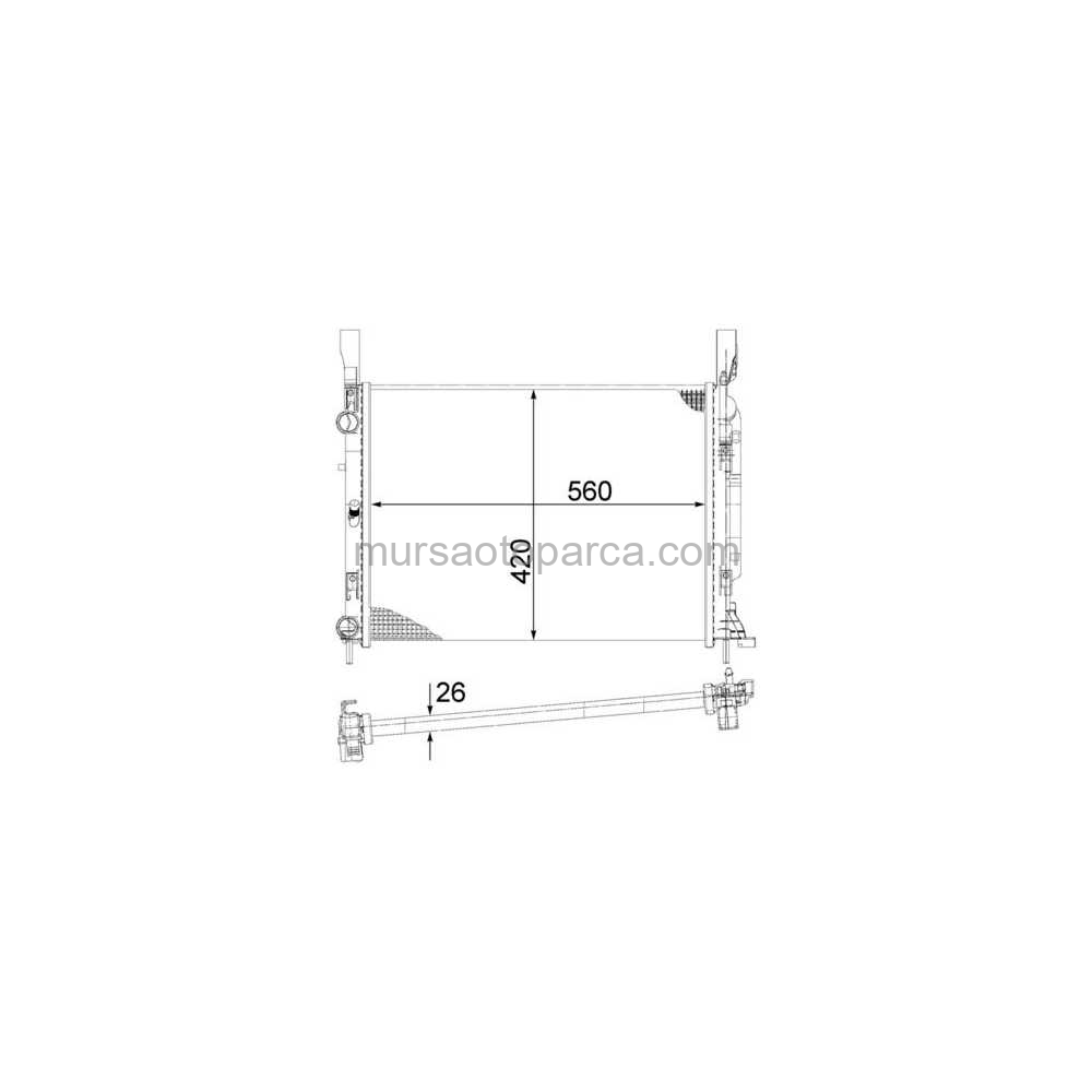 Kangoo 3 Su Radyatörü Klimasız 08- 8200418327 