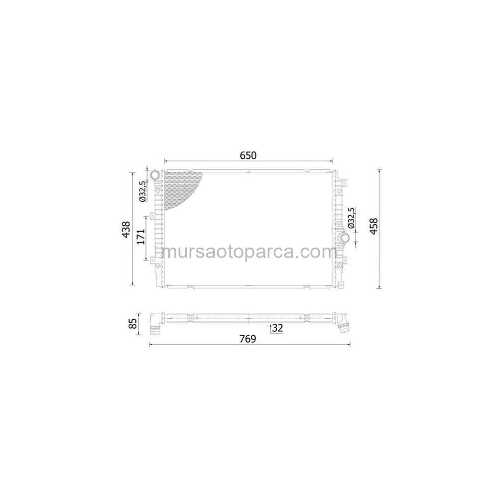 Tiguan Su Radyatörü 606084 15- 5N0121253Q