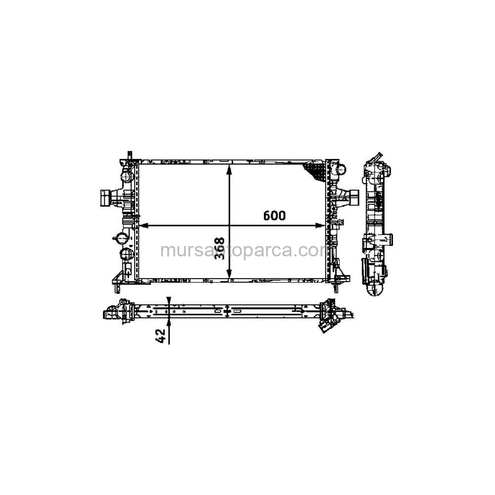 Zafira A Su Radyatörü 125X900X485 99- 1300208