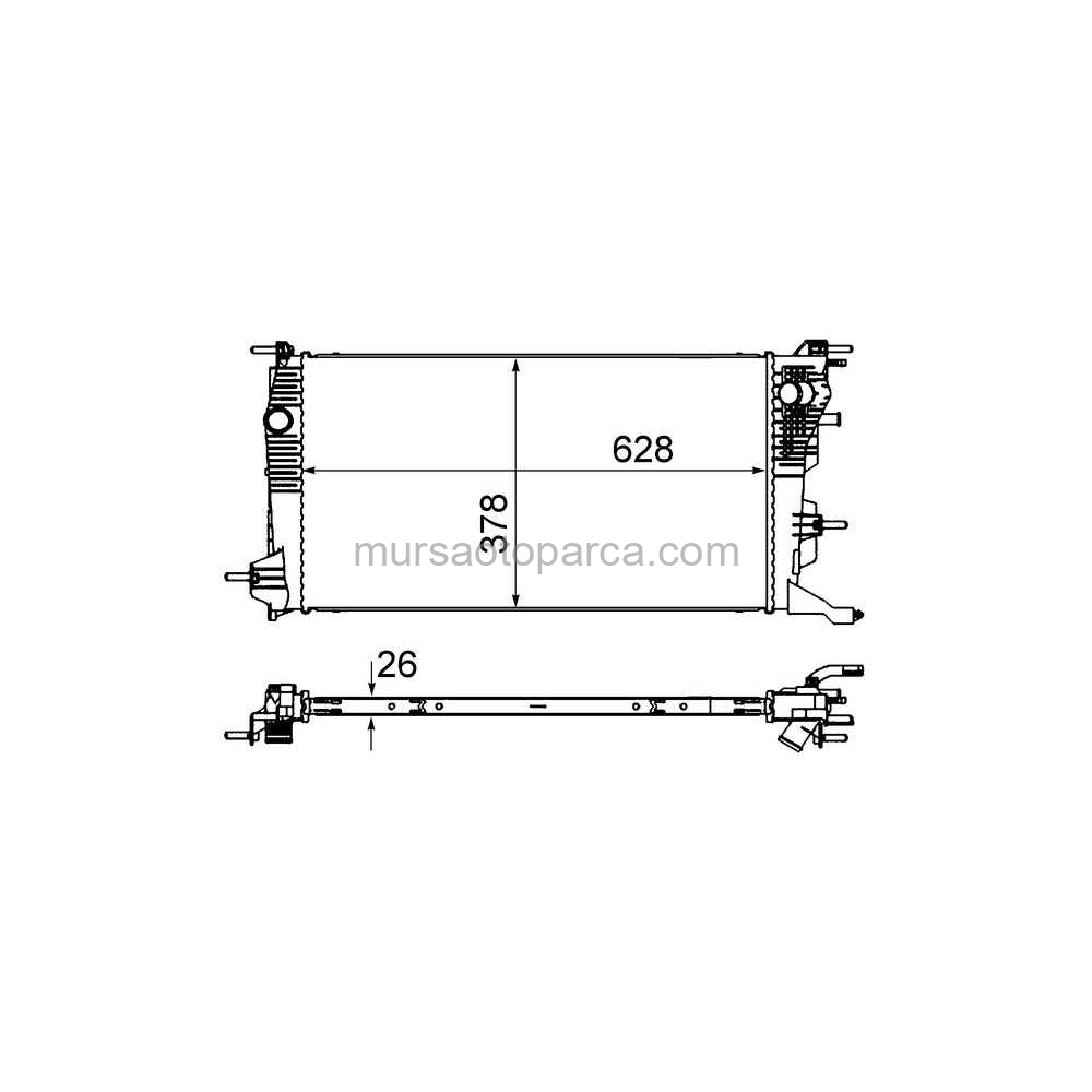 Menage 3/Scenıc 3 Su Radyatörü 08- 214100002R 