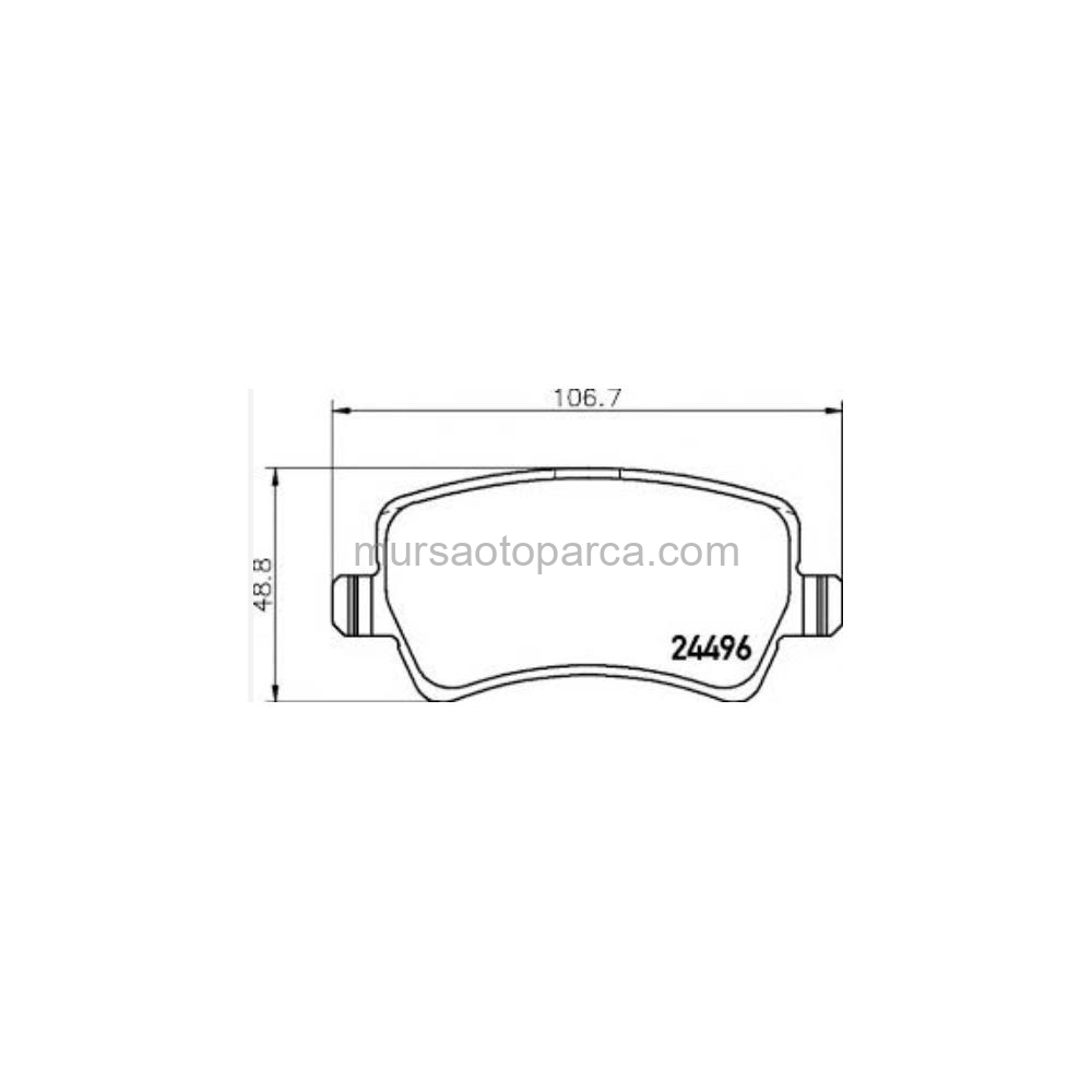 Mondeo/Land Rover Fren Balatası Arka Elektrikli Park Fren Tip 07-14 Me6G9J 2M008 Fb