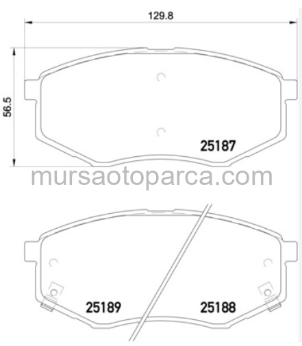 İx20/Sonata/Tucson/Sportage Ön Fren Balatası 2006 Sonrası 581011Ka00 