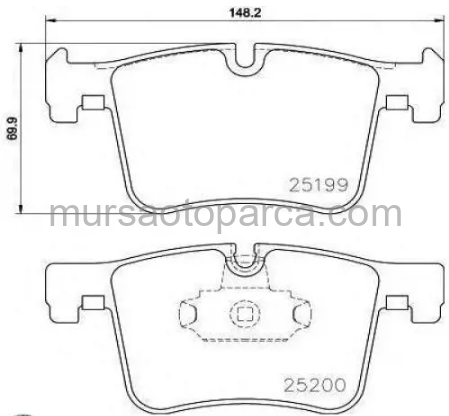 F20-F21-F22-F23-F30-F31-F34-F35-4F32-F33-F36-X3 F25 Ön Fren Balatası 10-18 