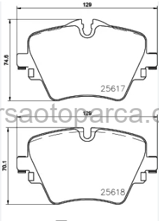1F40-2 F45-F46-X1 F48-X1 F49-X2 F39-G20- Ön Fren Balatası 14- 34106860019 