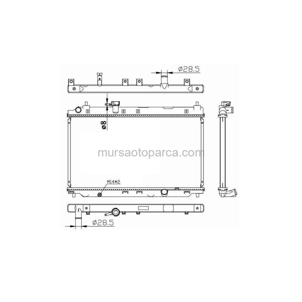Cıty Ge Su Radyatörü Mt 350X648X26 06-08 19010-Rea-Z02