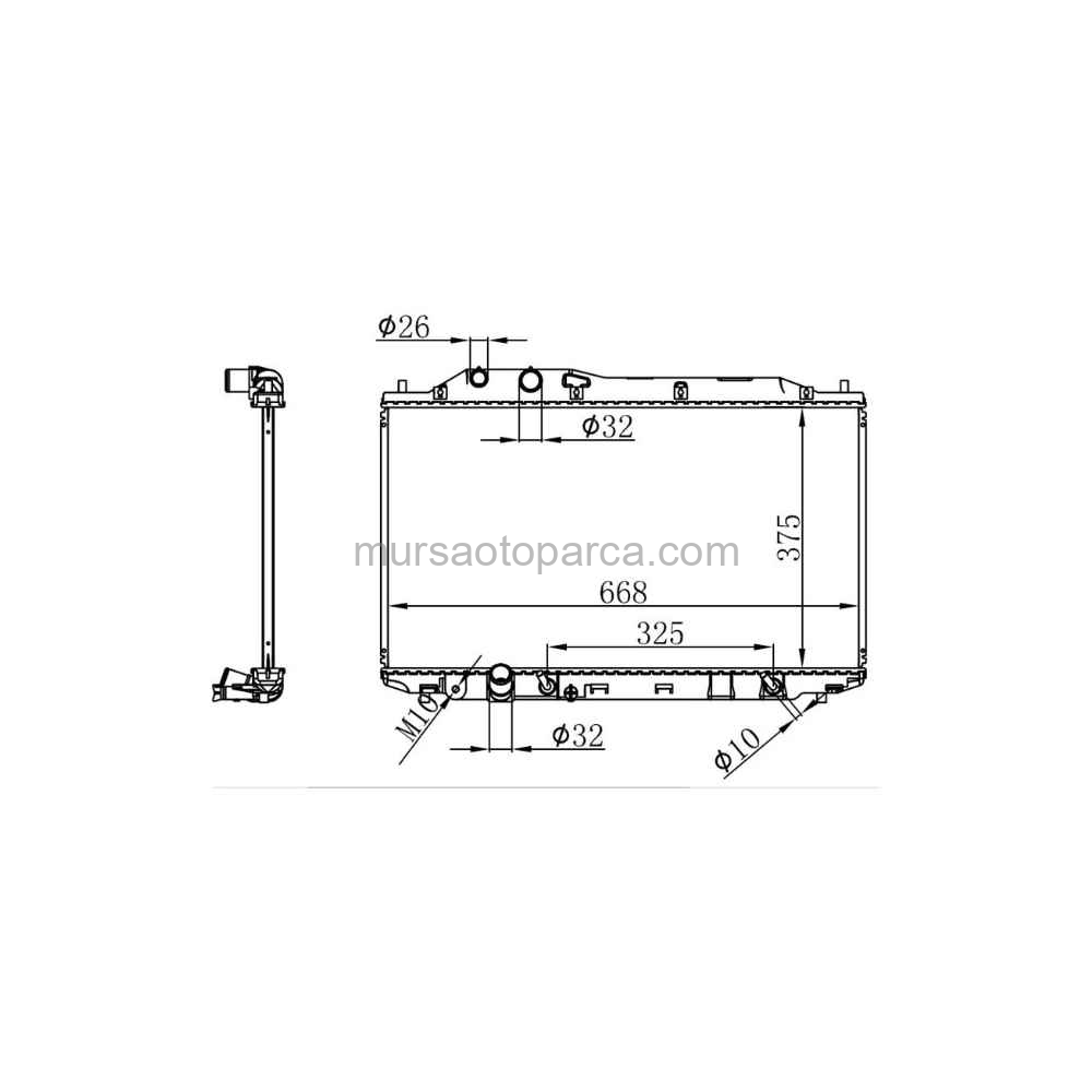 Civic Fd Su Radyatörü 375X668X16 06-11 19010-Rrh-901 