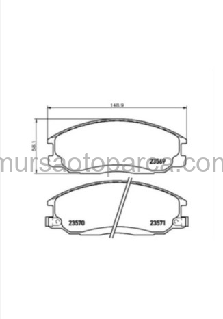 Santafe/Trajet/Starex/Ssangyong Actıon/Kyron Fren Balatası Ön 1997-2008 581014Aa26