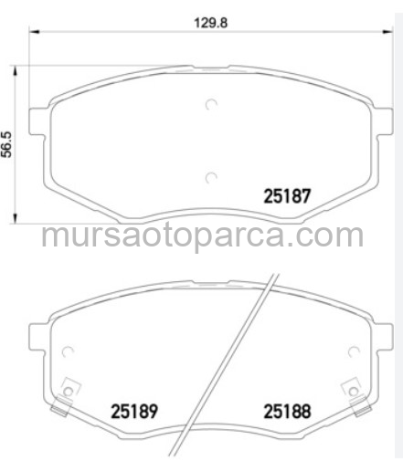 İx20/Sonata/Tucson/Sportage Ön Fren Balatası 2006 Sonrası 581011Ka00 