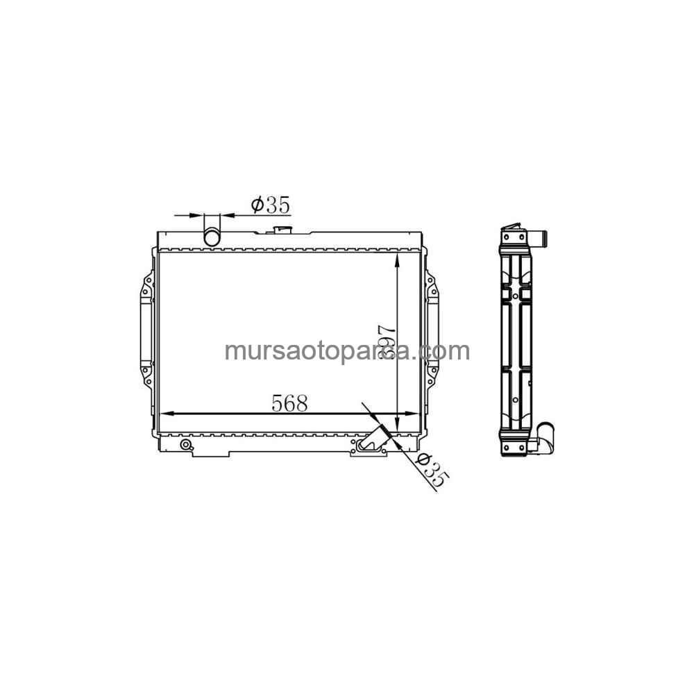 L200 K14 Su Radyatörü 397X568X26 87-98 Mb356390 