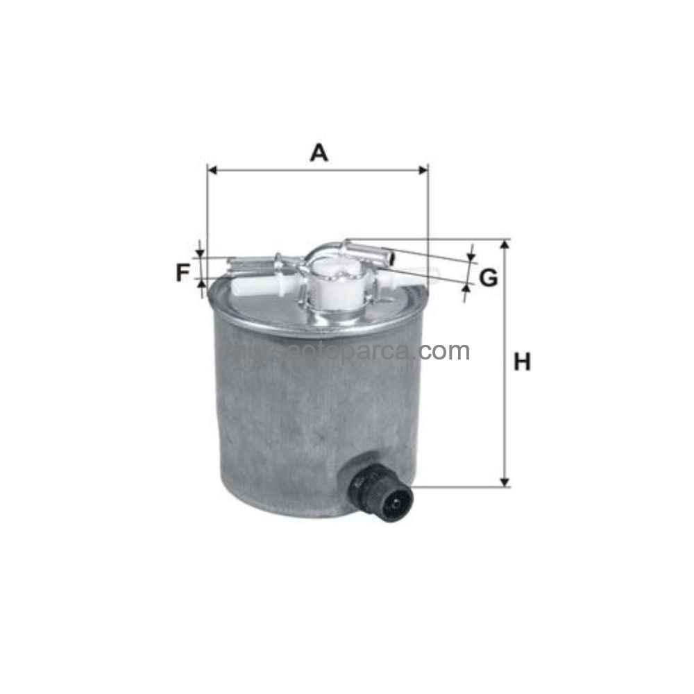 Kaleos/Qashqai Yakıt Filtresi Mazot Filtresi 08- 16400Jy00A 