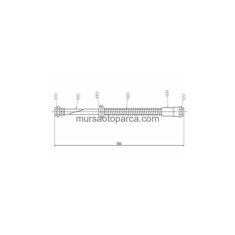 Caddy Fren Hortumu Arka 500 Mm 04- 2K0611775C