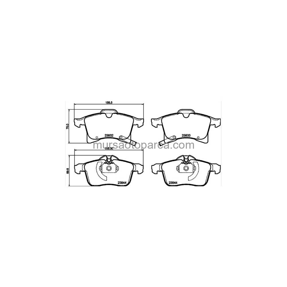 Astra H Combo C Zafira B Meriva B Ön Fren Balata 1 04- Febı16491 1605998 