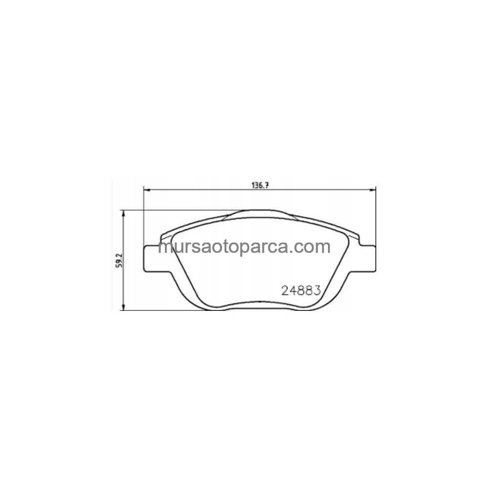 Corsa F Crossland X 208 2008 C3 Ön Fren Balata 16- Febı16888 1607083180