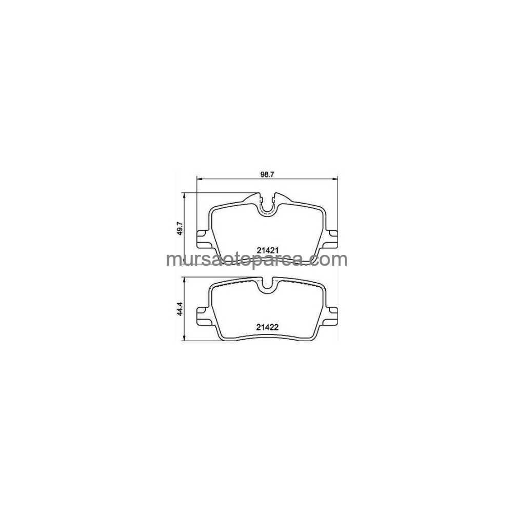 G20-G21-G28 Arka Fren Balata 17- Febı180118 34206888825 