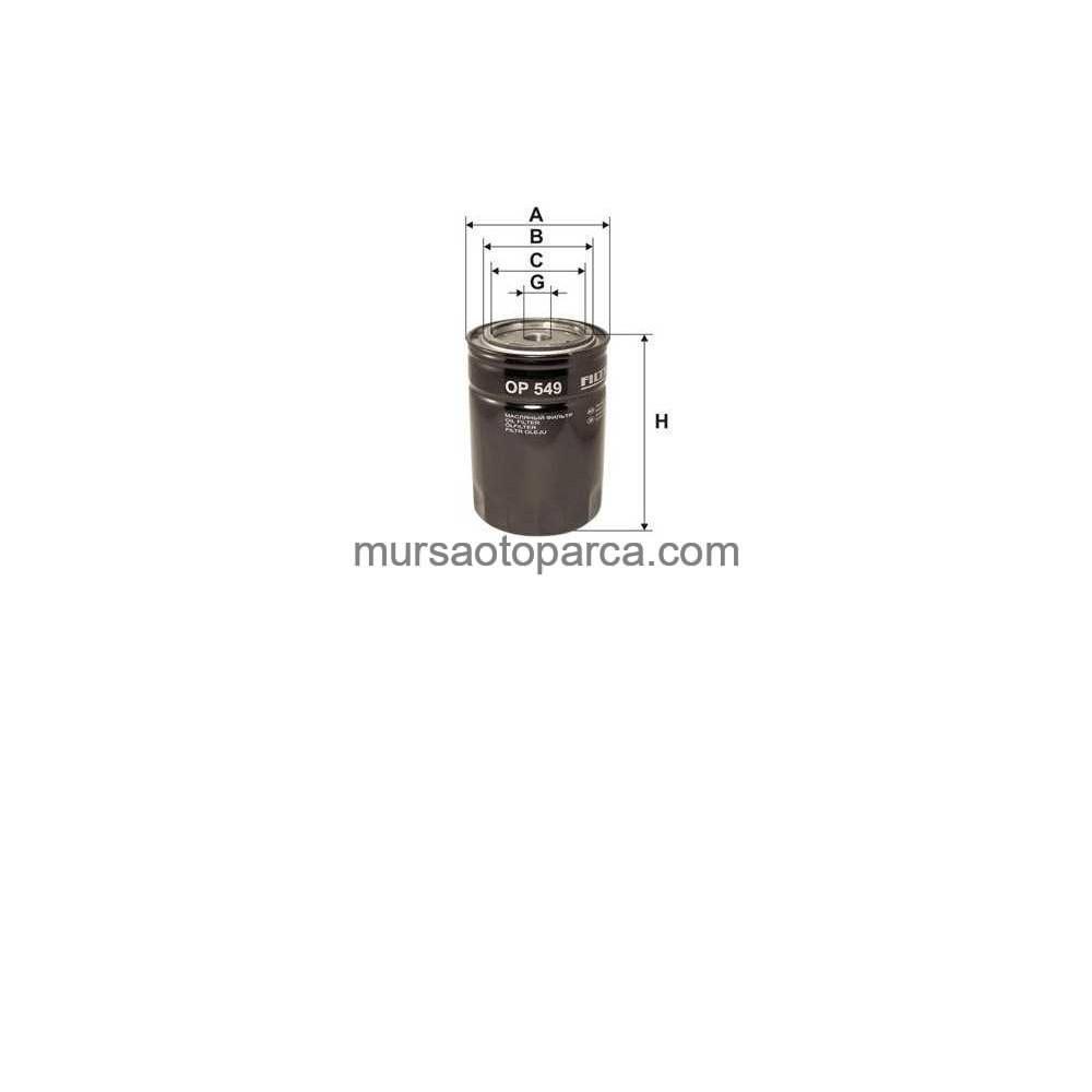 Ranger Er 2.5 Td 99-06/B2500 Un Yağ Filtresi 8U2J 6731 Ed 98-06 Fılt Op 549 