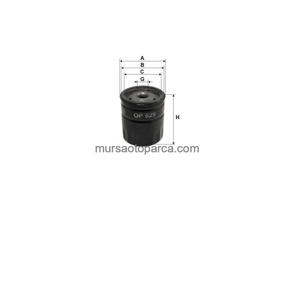 Focus/Mondeo/Fiesta/Mazda Yağ Filtresi 95- Fılt Op 629 7S7G 6714 Ca