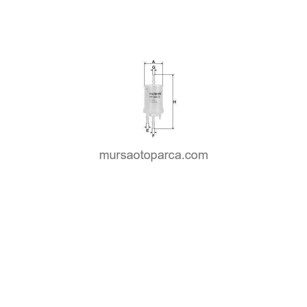 Polo-Cordoba-Fabia Yakıt Filtresi 3 Bar/H155Wk01/Ep203 01-10 Fılt Pp 836/3 6Q0201051B