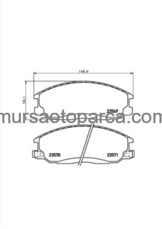 Santafe/Trajet/Starex/Ssangyong Actıon/Kyron Ön Fren Balatası 1997-2008 581014Aa26