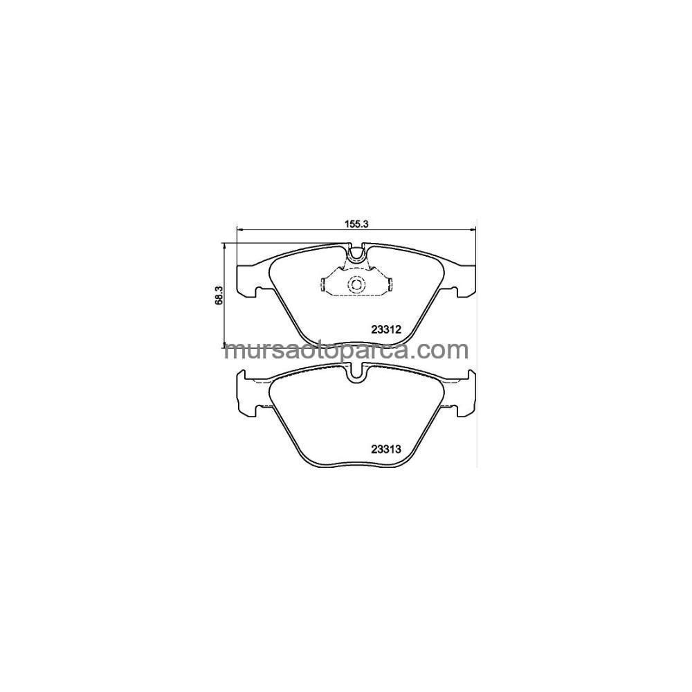 E60-E60 Lcı-E61-E61 Lcı-E63-E63 Lcı-E64- Fren Balatası Ön 03-10 34116794916 