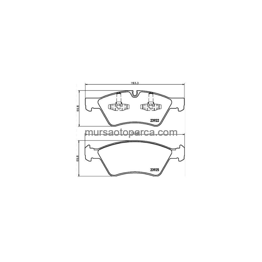 W164-W251 Fren Balatası Ön 06-11 A1644200820 