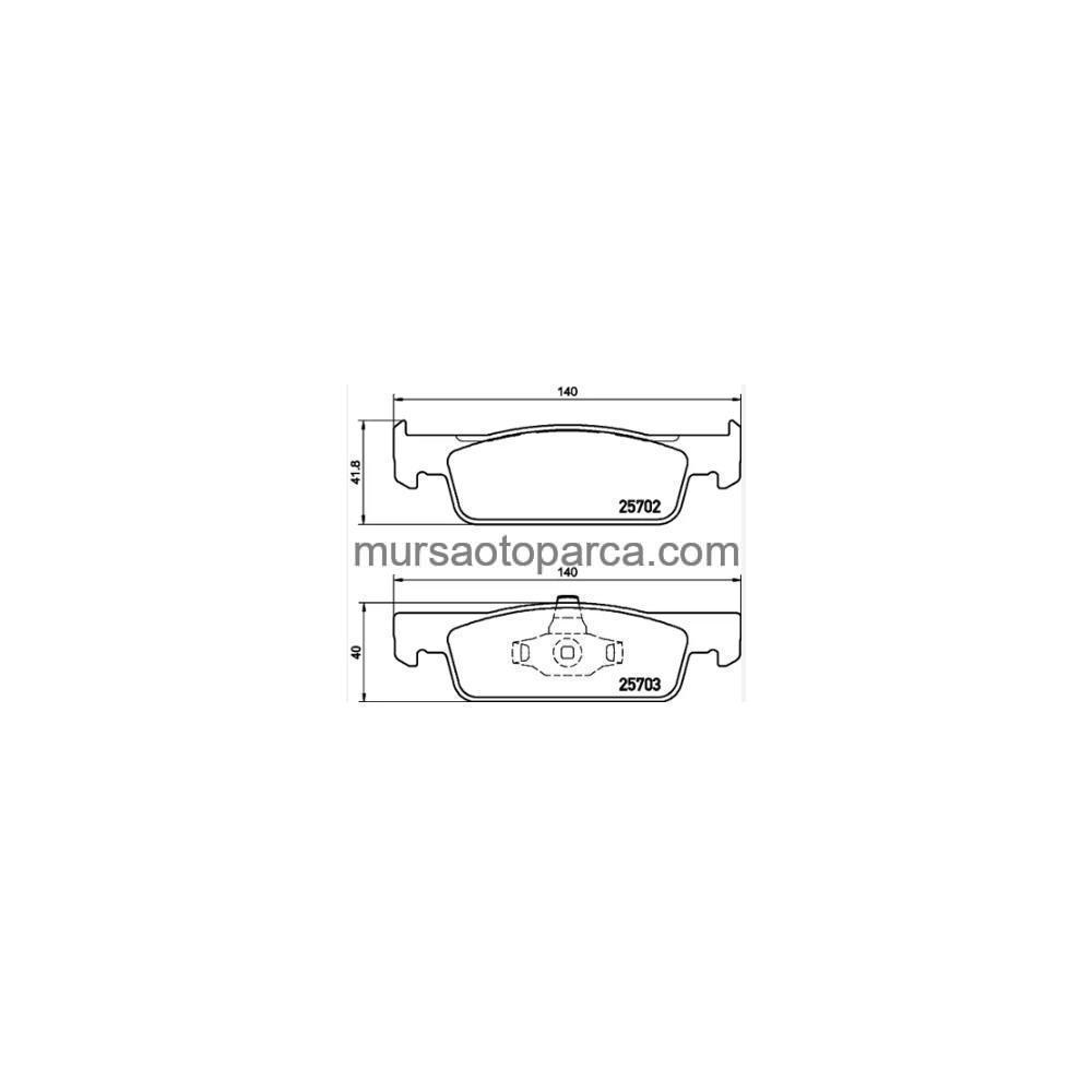 Clio İv/Dacıa Duster/Logan 2 /Sandero Fren Balatası Ön 12- 410602581R