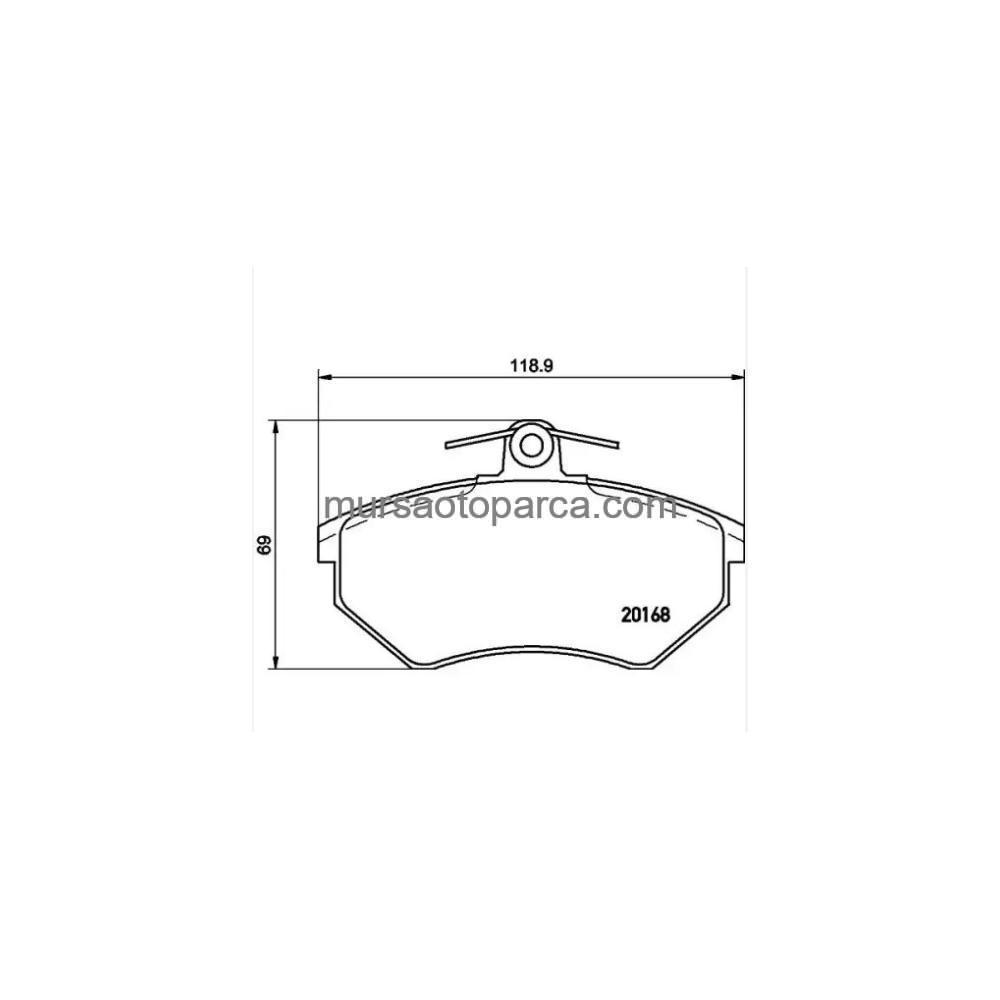 Golf3-Polo Classic-Passat-Caddy Fren Balatası Ön Gdb1048 91-97 357698151A 
