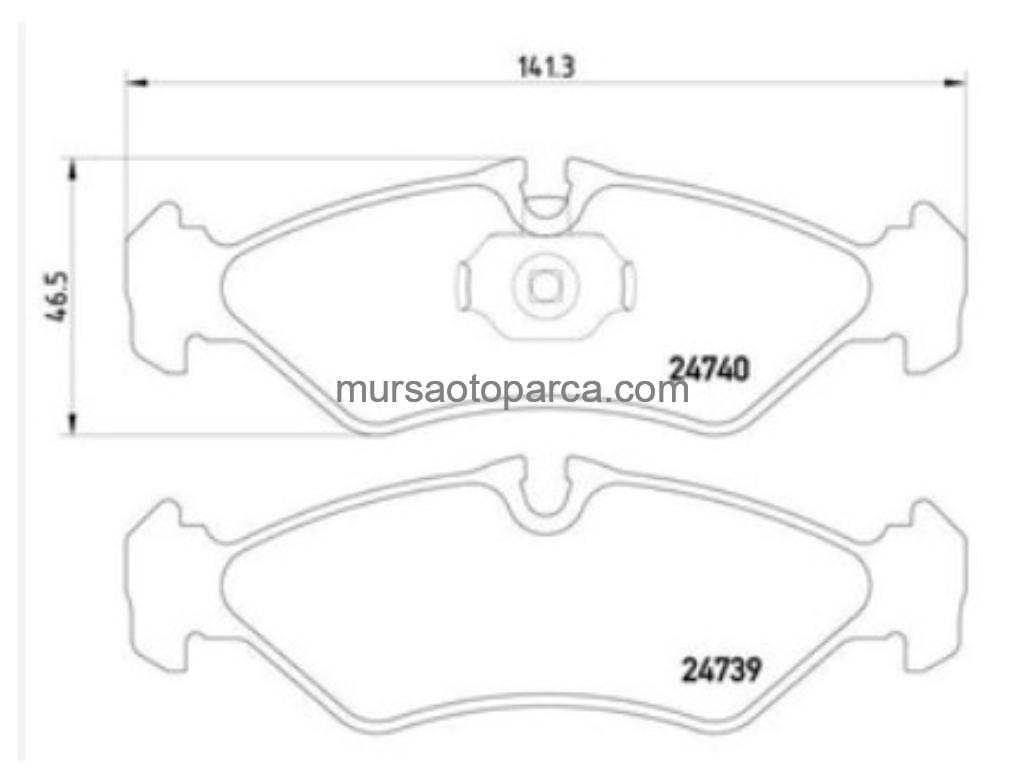 Sprinter Cdi -Vw Lt 35 1995 Sonrası Arka Balata A0044205620 