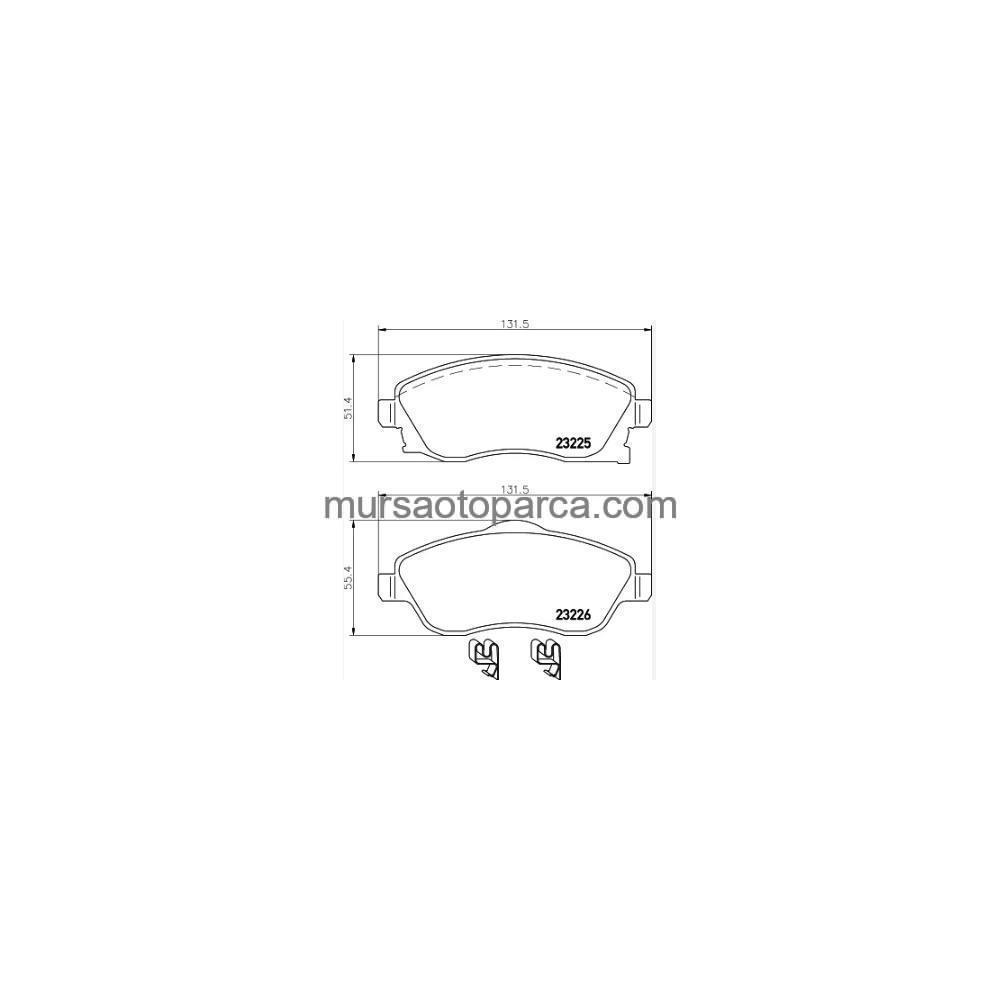 Corsa C Combo C Fren Balatası Ön 01- 1605974