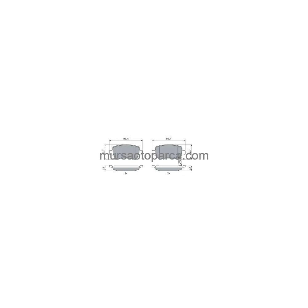Astra H Combo C Meriva A/Ceed 13- Fren Balatası Arka 04- 1605995 1605122