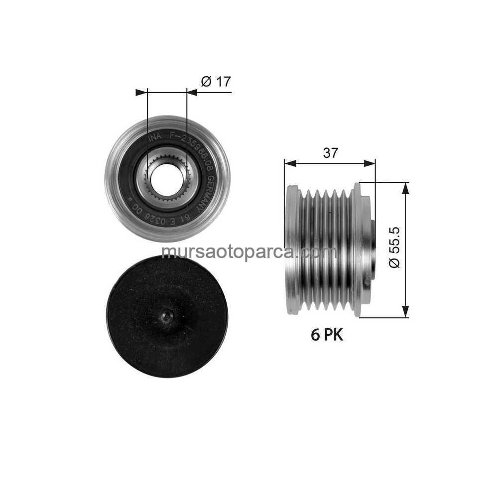 W203-209-211 Alternatör Kasnağı Rulmanlı 02-11 A6461500260