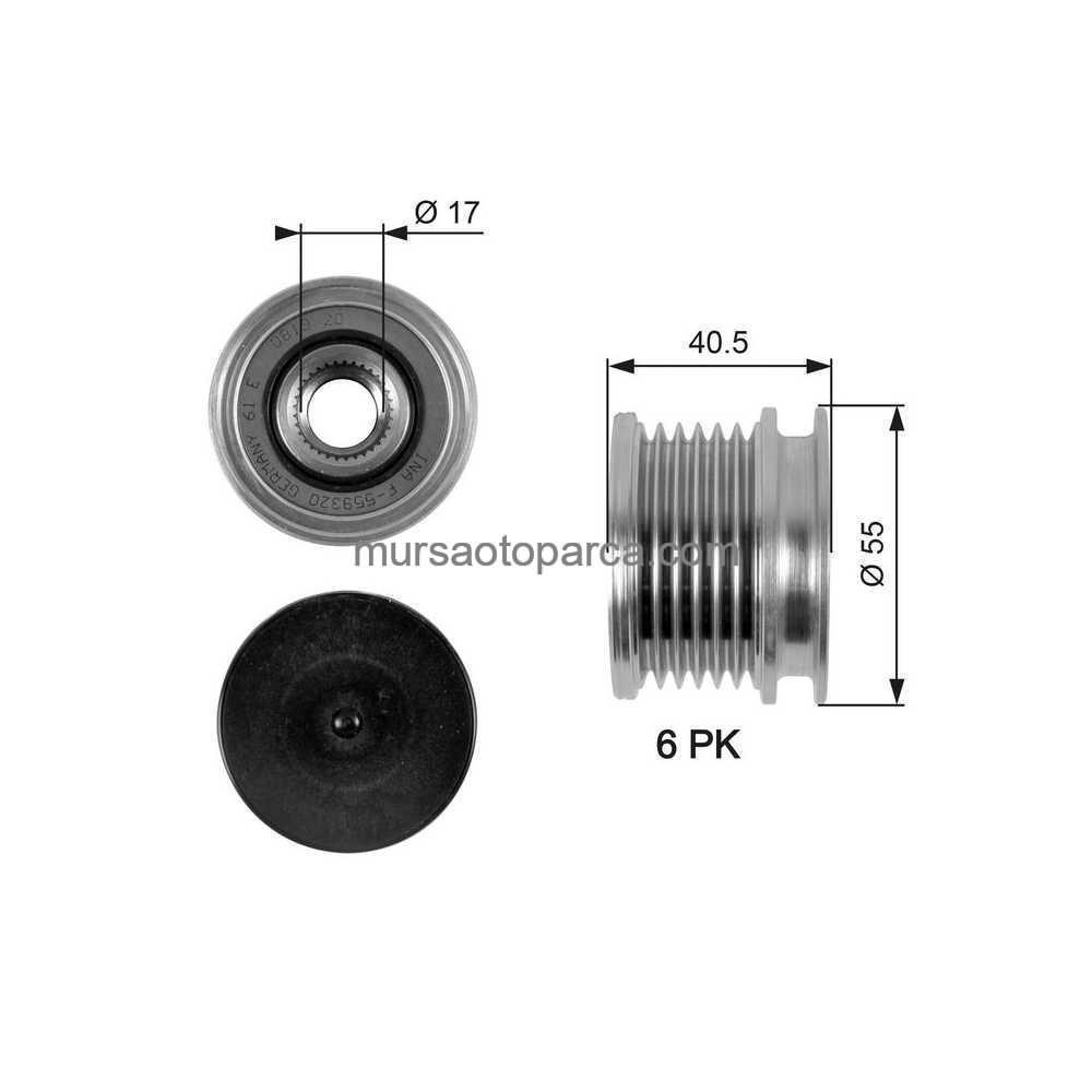 Chrysler/Mercedes-Sprenter/Vito Alternatör Kasnağı 07- 05117591Aa