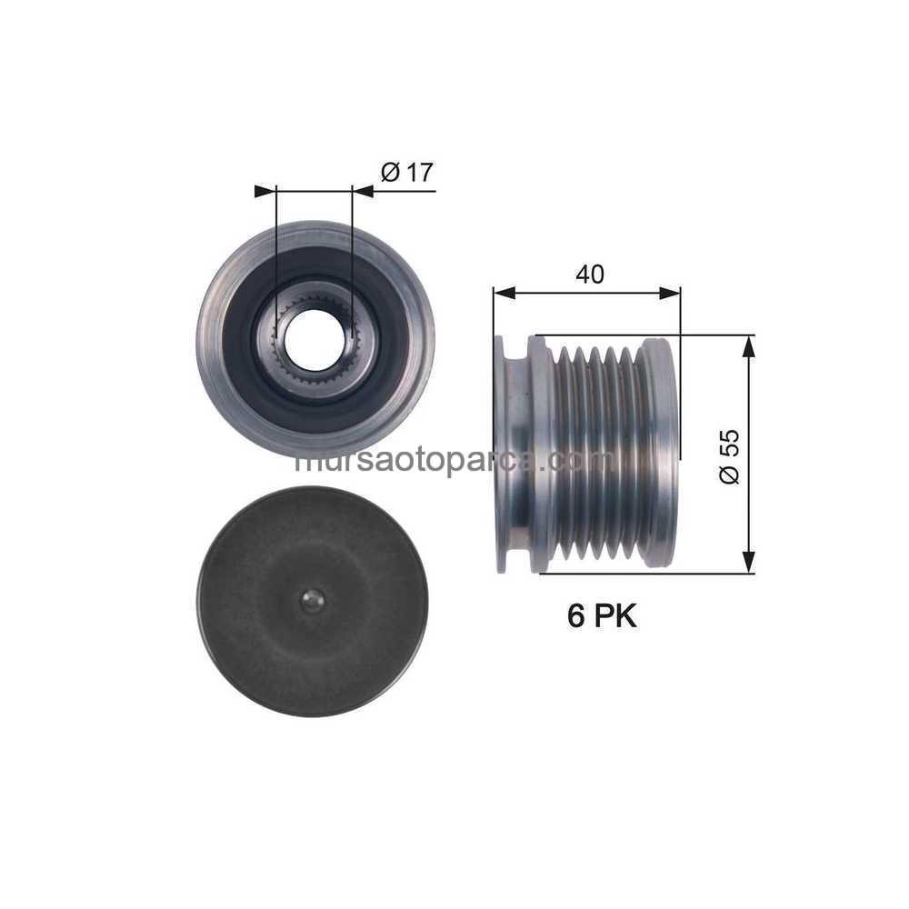 Polo-A4-A6-T6-Amarok-Golf Alternatör Kasnağı 535 0124 10 01- 045903119A 